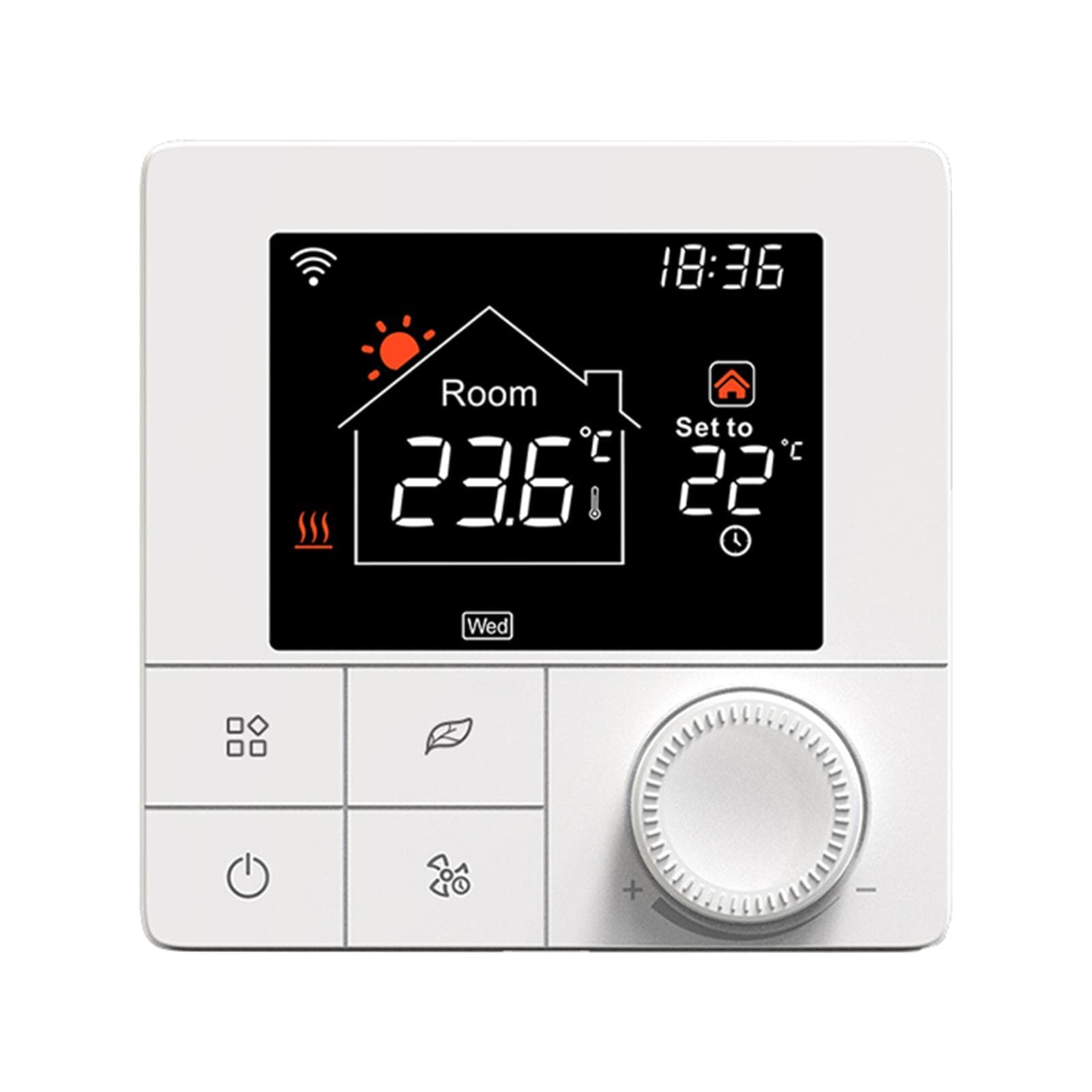 Smart Fan Coil for 2 Pipe System Thermostat WIFI/485 Modbus with Application & Voice Control 2.8 Boiler 3A