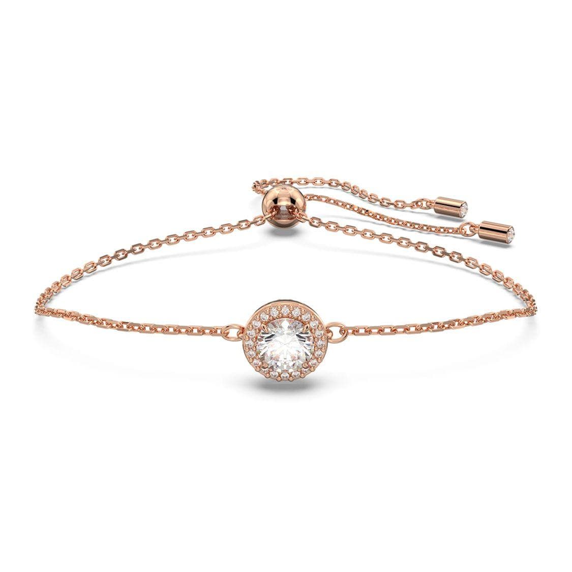 Swarovski Constella Round Cut Paved Rose Gold Tone Bracelet Women bracelets 5636273 Shopping Bag,Rose Gold,F