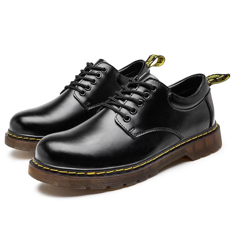 38-48 Autumn/ Winter Mens Genuine Leather Shoes Waterproof Outdoor Mens Boots Men's Oxford Shoes Derby Shoes Men'sbrogues Shoes 41 black