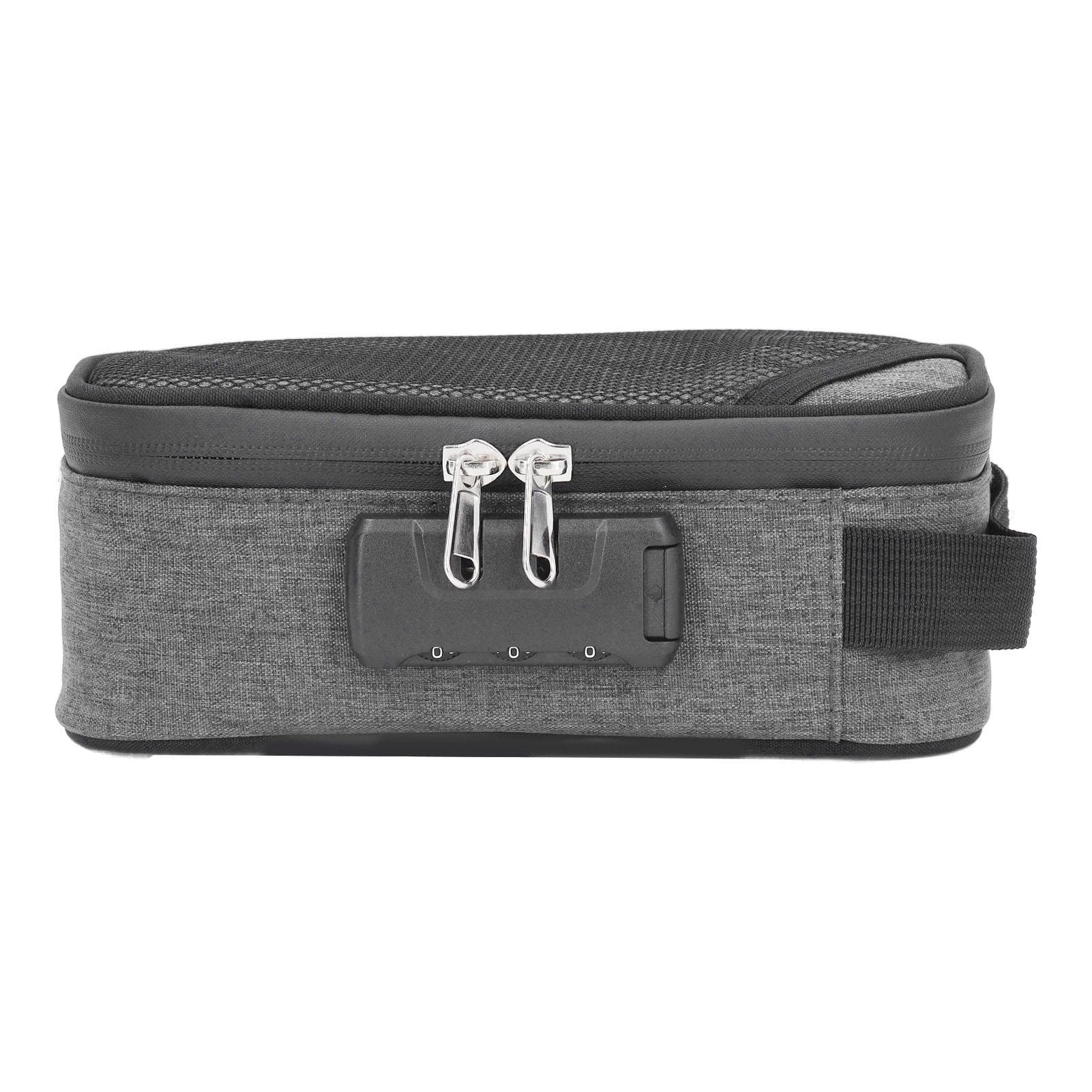 Smell Proof Bag with Lock Portable Activated Carbon Odor Proof Case Container for Travel Grey gray