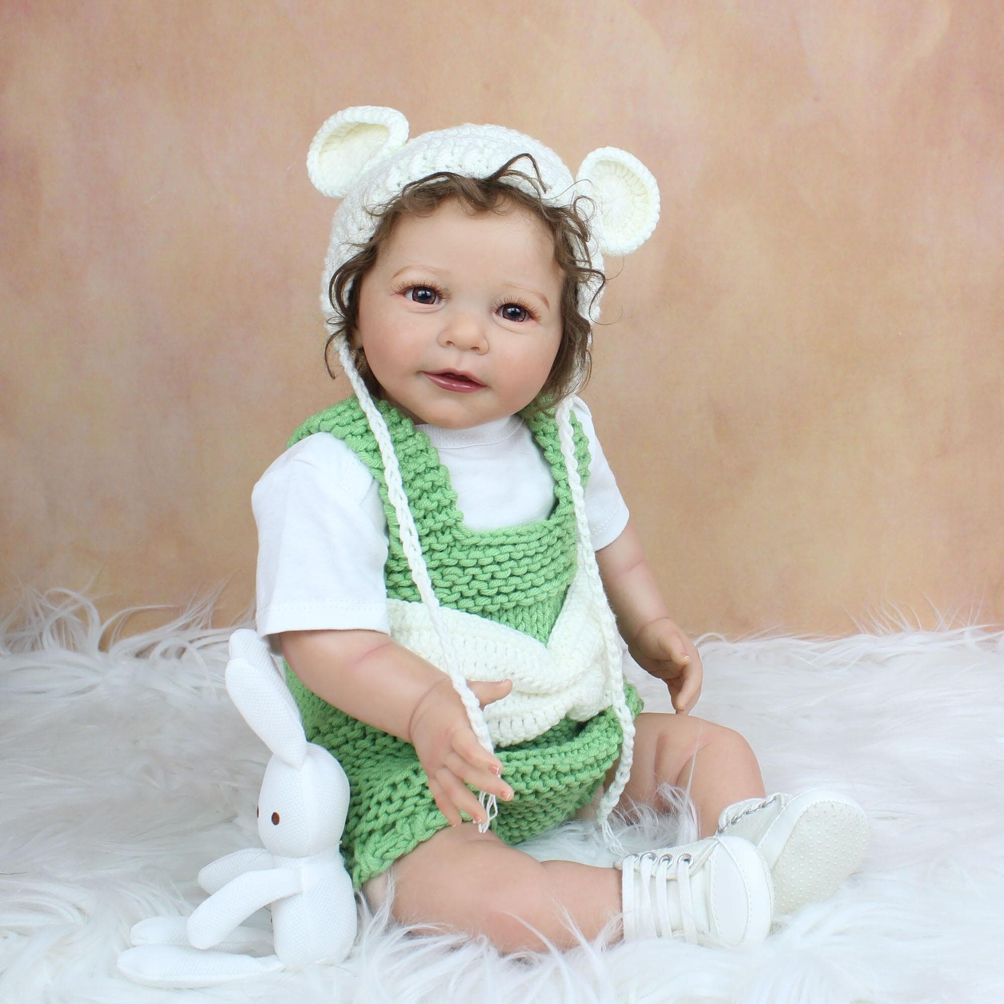 BZDOLL 55 CM 3D-Paint Soft Silicone Reborn Baby Doll Marbling Skin Visible Veins Cloth Body Blonde Lisa Girl Play House Toy 55cm 3D-paint Skin Doll