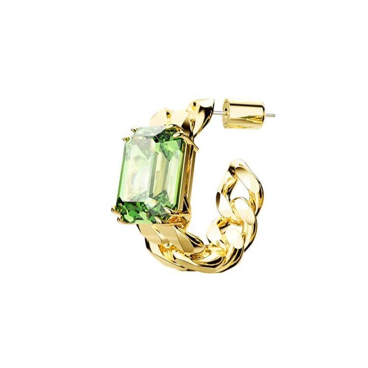 Swarovski Millenia Octagonal Cut Crystal Gold-Plated Earrings Women earrings Green 5671253 F,Green