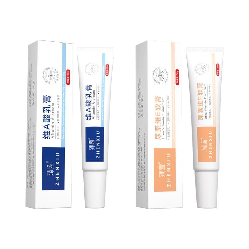 Skin Care Set Vitamin A Acid Cream + Urea Vitamin E Ointment Pore Clarifying Hydrating Moisturizing Cream Vitamin A Cream+Urea Vitamin E Ointment