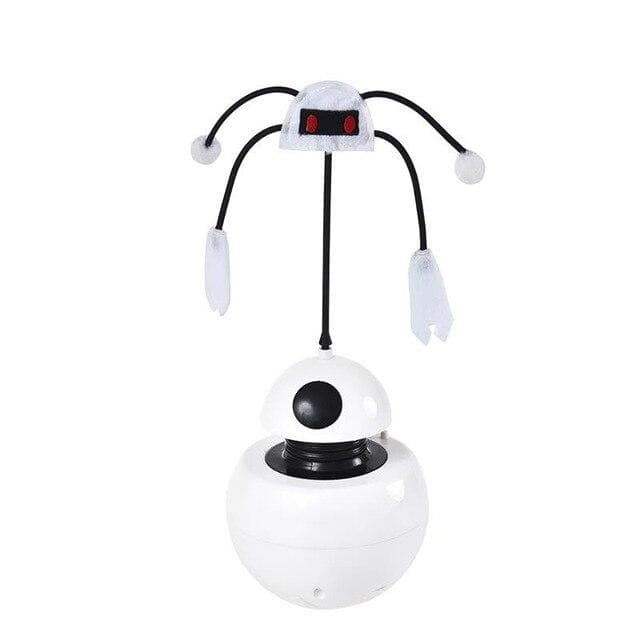 Multifunctional Automatic Cat Laser Toys 360 Degree Rotating Cat Teaser Electric Tumbler Interactive Cat Toys white