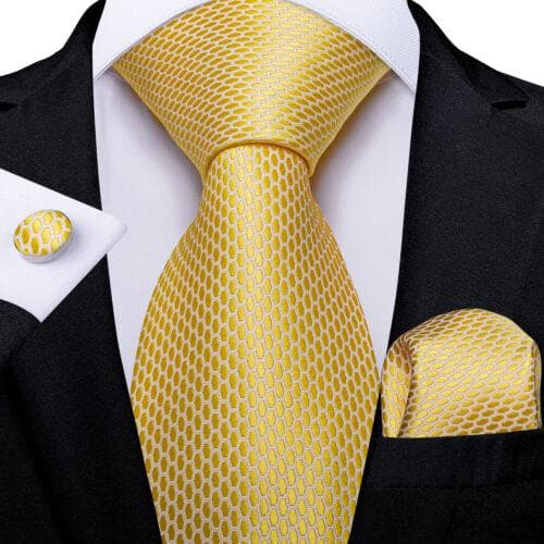 198 Colors Mens Silk Tie Black Blue Red Necktie Hanky Cufflinks Wedding 3PCS Set N-1540