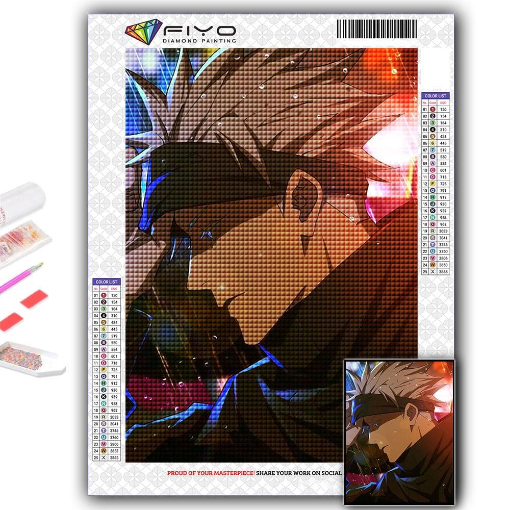 DIY 5D Diamond Painting Anime Jujutsu Kaisen Cross Stitch Kit Full Drill Embroidery Mosaic Art Picture of Rhinestones Gift Full Square 30X40CM