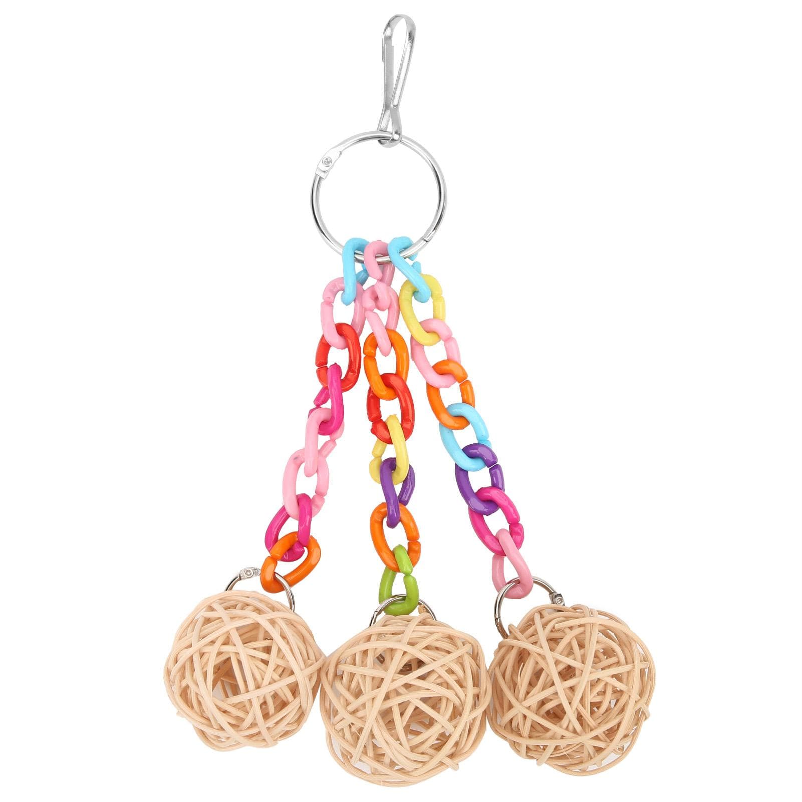 Parrot Rattan Ball Toy Acrylic Bite Resistance Parrot Rattan Ball Hanging Toy for Birds