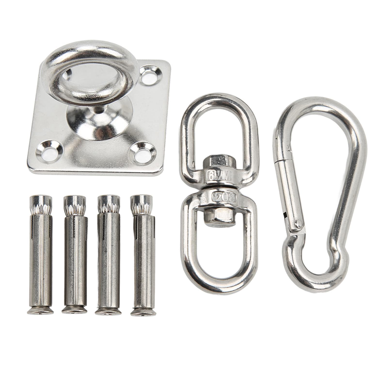 Hammock Hanging Kit Stainless Steel Swing Ceiling Mount Set Swivel Hangers for Yoga Swing Sandbag