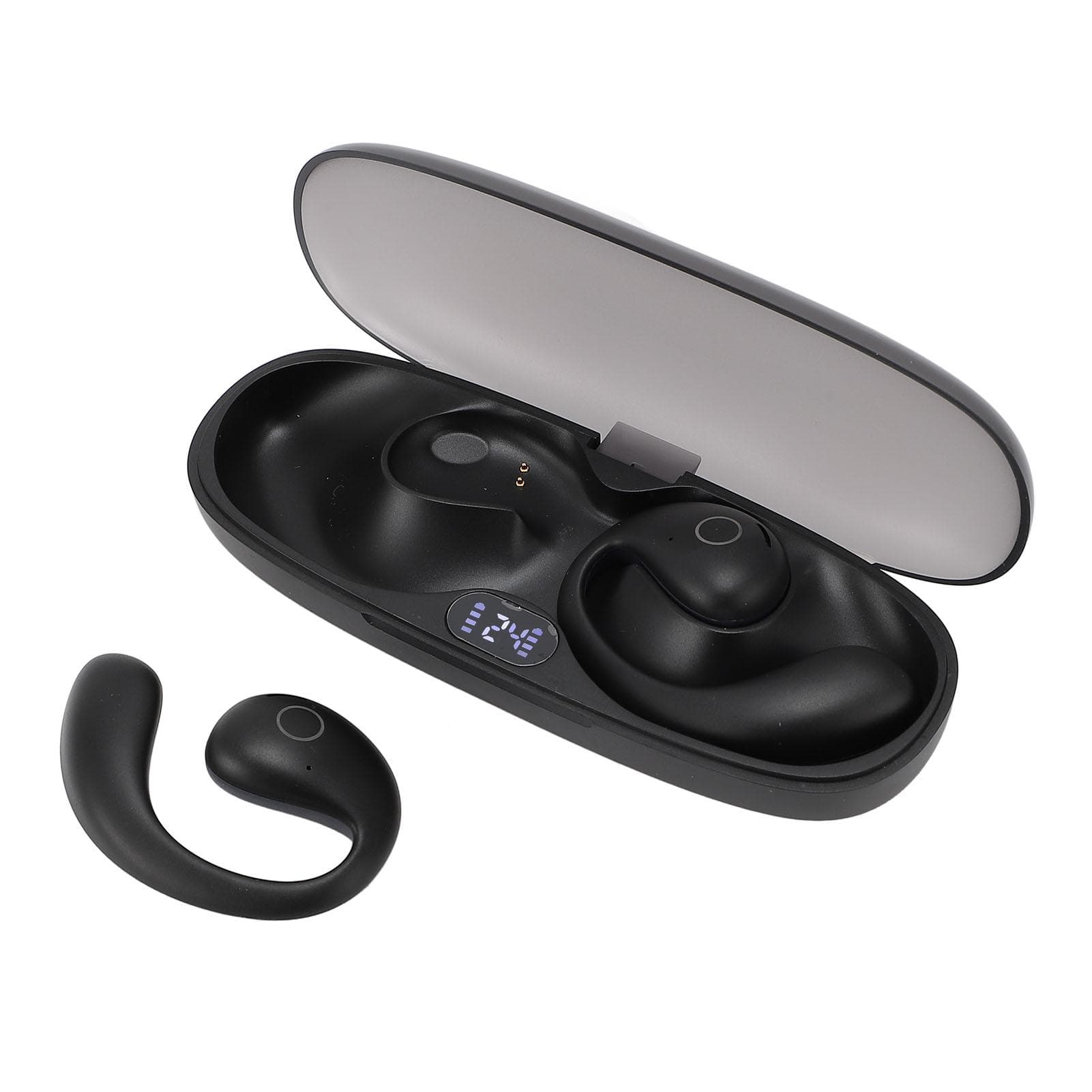 Wireless Earbuds Bluetooth 5.4 Sports Earphones with LED Power Display 42H Playtime for Cycling black