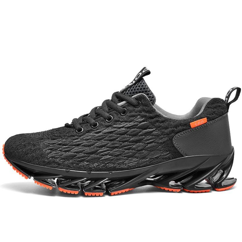 36-47 Shock-absorbing Anti Slip Wear-resistant Fashionable Flying Woven Sports and Leisure Shoes Trendy Running Shoes 46 grey