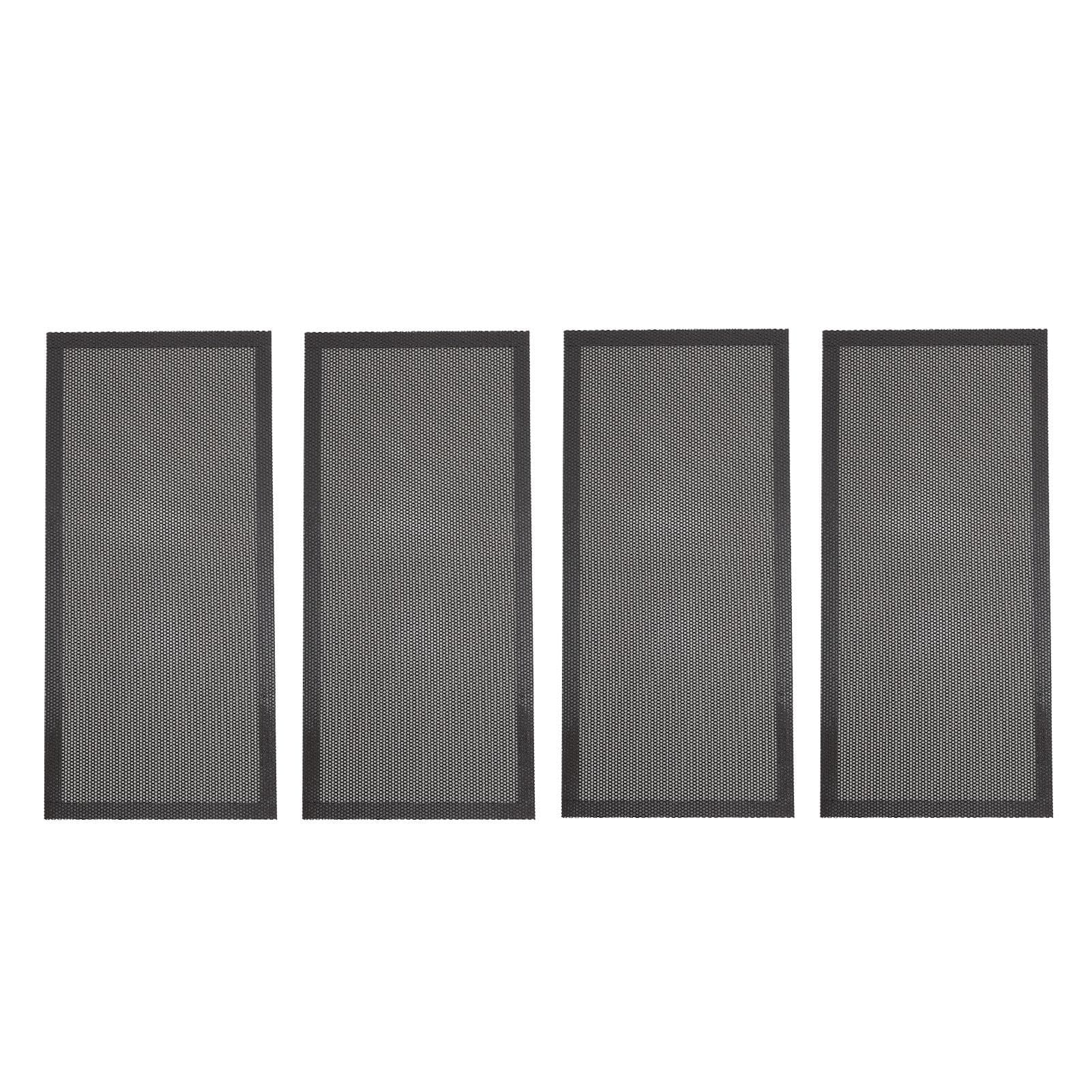 4pcs Magnetic Floor Register Vent Covers 5.5x12 Inch Magnet PVC Vent Screen Net for Wall Ceiling black