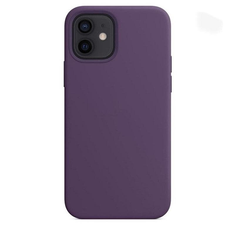 Luxury Silicone Case For iPhone 13 Mini 15 14 Pro MAX Cases For Apple iPhone 11 12 13 mini Full Cover With Box iPhone 11 dark purple