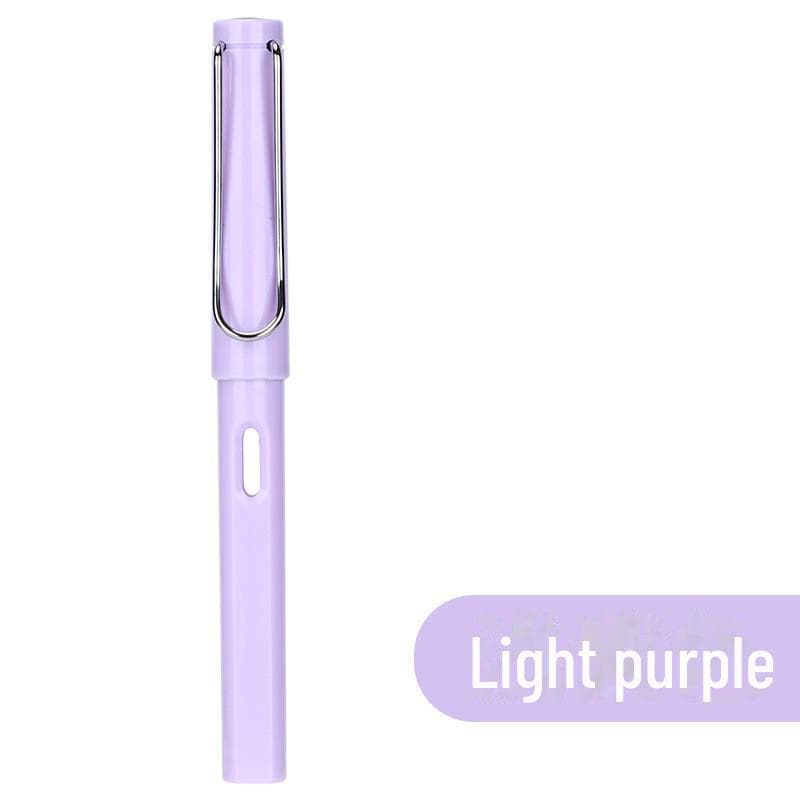 Colorful Student Fountain Pen with Replaceable Ink Capsule for Calligraphy and Correct Writing Posture 0.38mm Pen Only