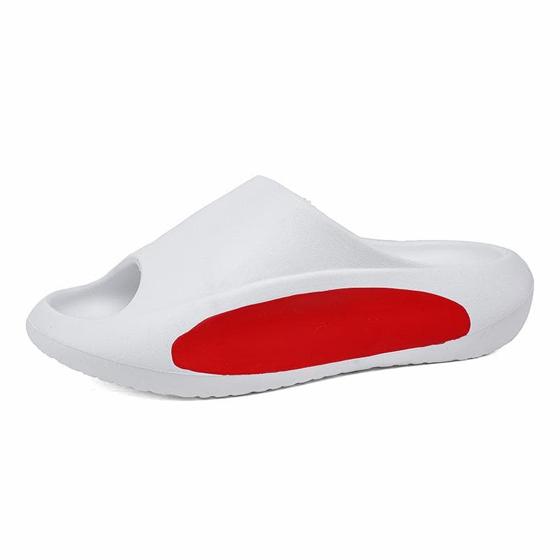 New Men's Casual Beach Slippers 2025 Summer Luxury Soft EVA Hollow Unisex Sports Sandals Women Platform Shoes Zapatos Hombre 35-36 white