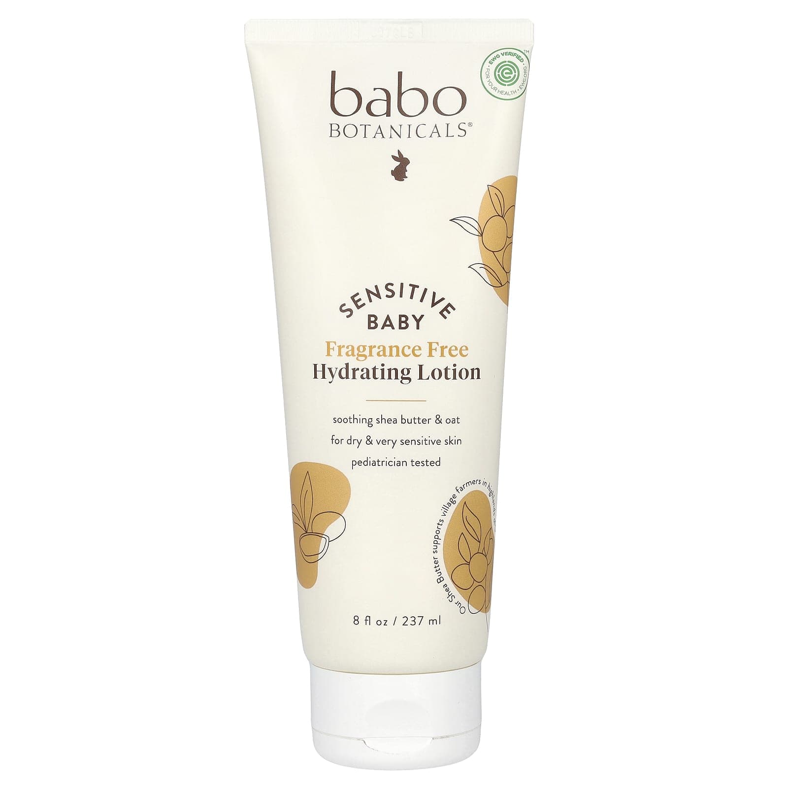 Babo Botanicals, Sensitive Baby, Hydrating Lotion, Fragrance-Free, 8 fl oz (237 ml)