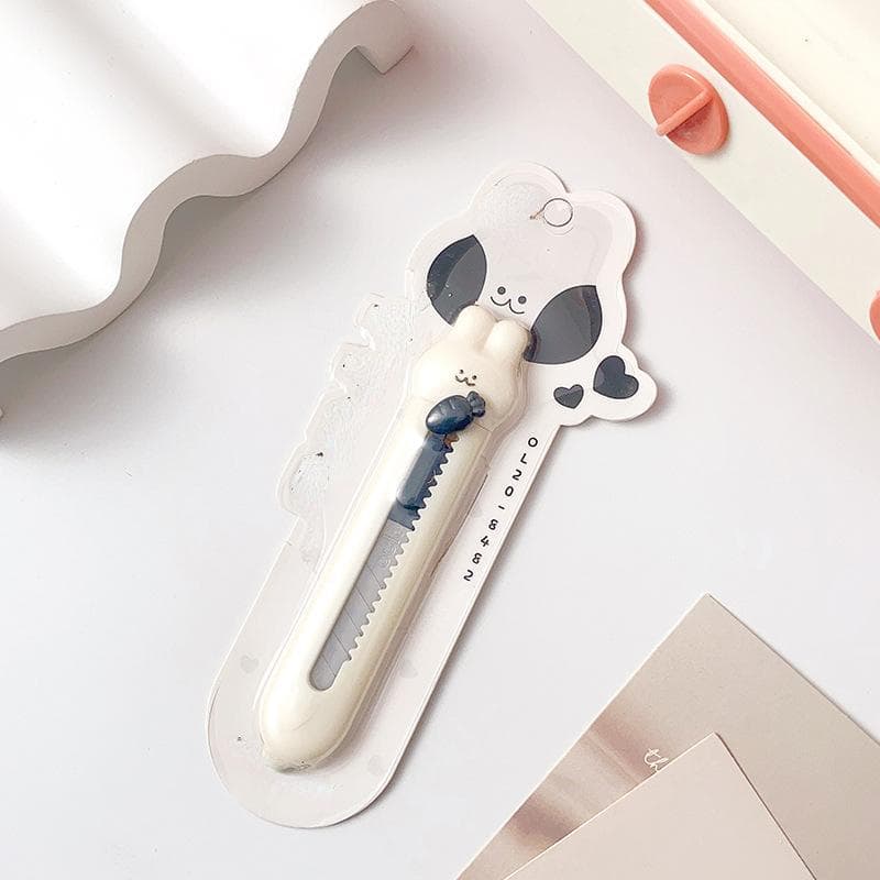 Mini Cute Caroon Utility Knife for Student Small Kawaii Letter Opener Clip Paper for Office Student Supply Office Accessories 10*2.2cm