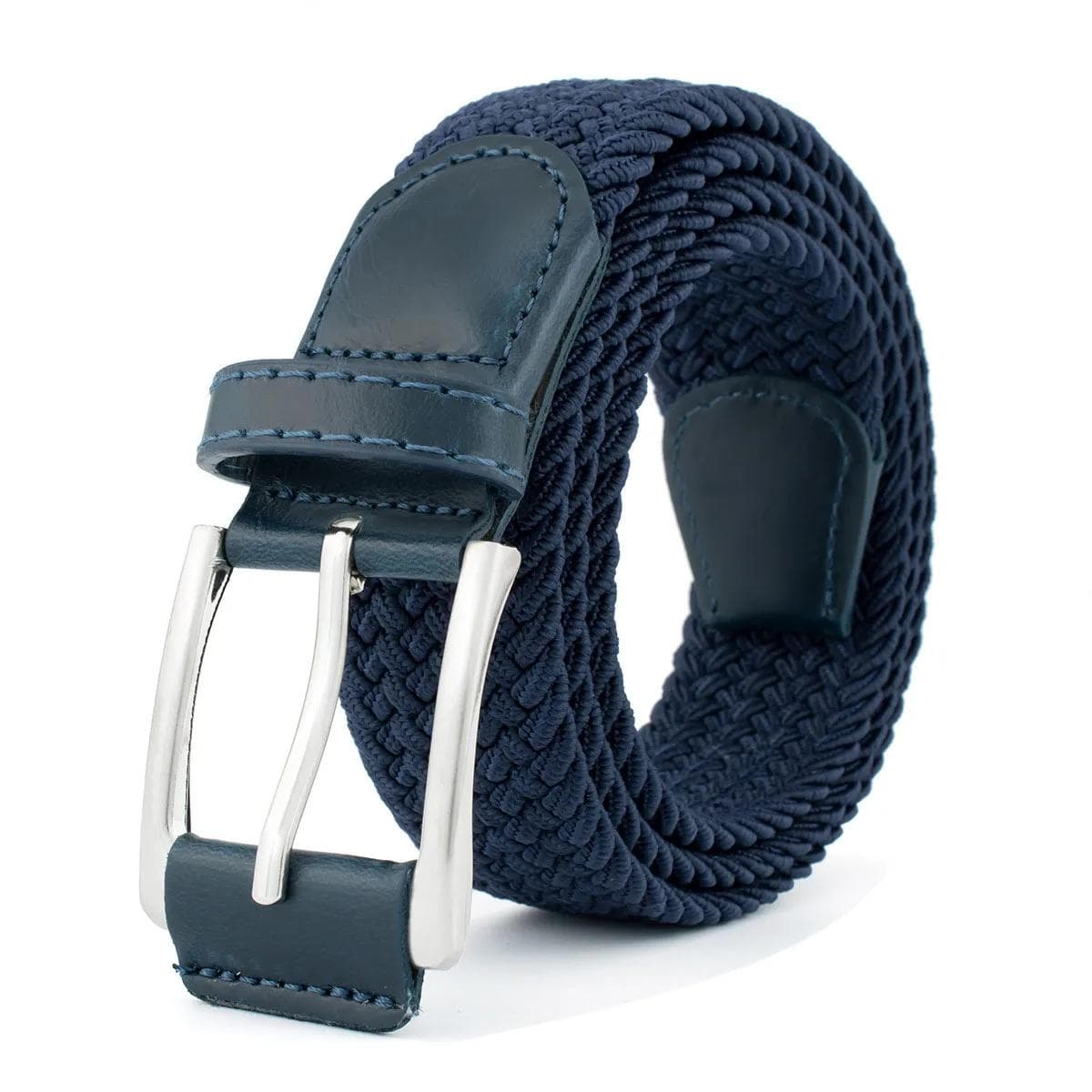 Stretch Woven Breathable Alloy Pin Buckle Belt for Men Women Casual Jeans Golf Canvas Multifunctional Outdoor Belt 105CM blue