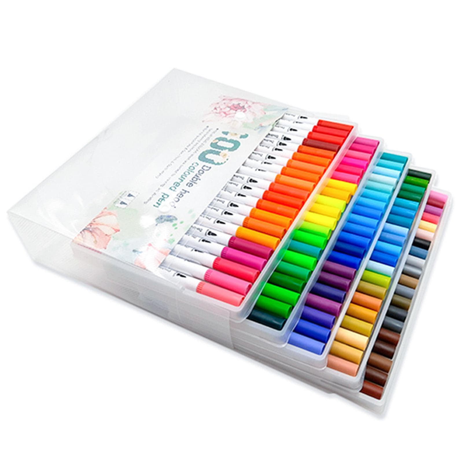 100 Colors Markers Set Double Tipped Colored Pens Fine Point Art Markers for Kids Adults Coloring 100-color