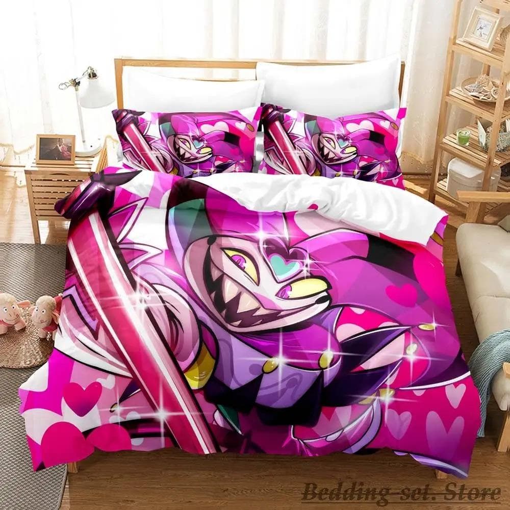 Fizzarolli Boss Bedding Set Single Twin Full Queen King Size Bed Set Adult Kid Bedroom Duvetcover Sets Anime Game Bed EU Double 200x200cm