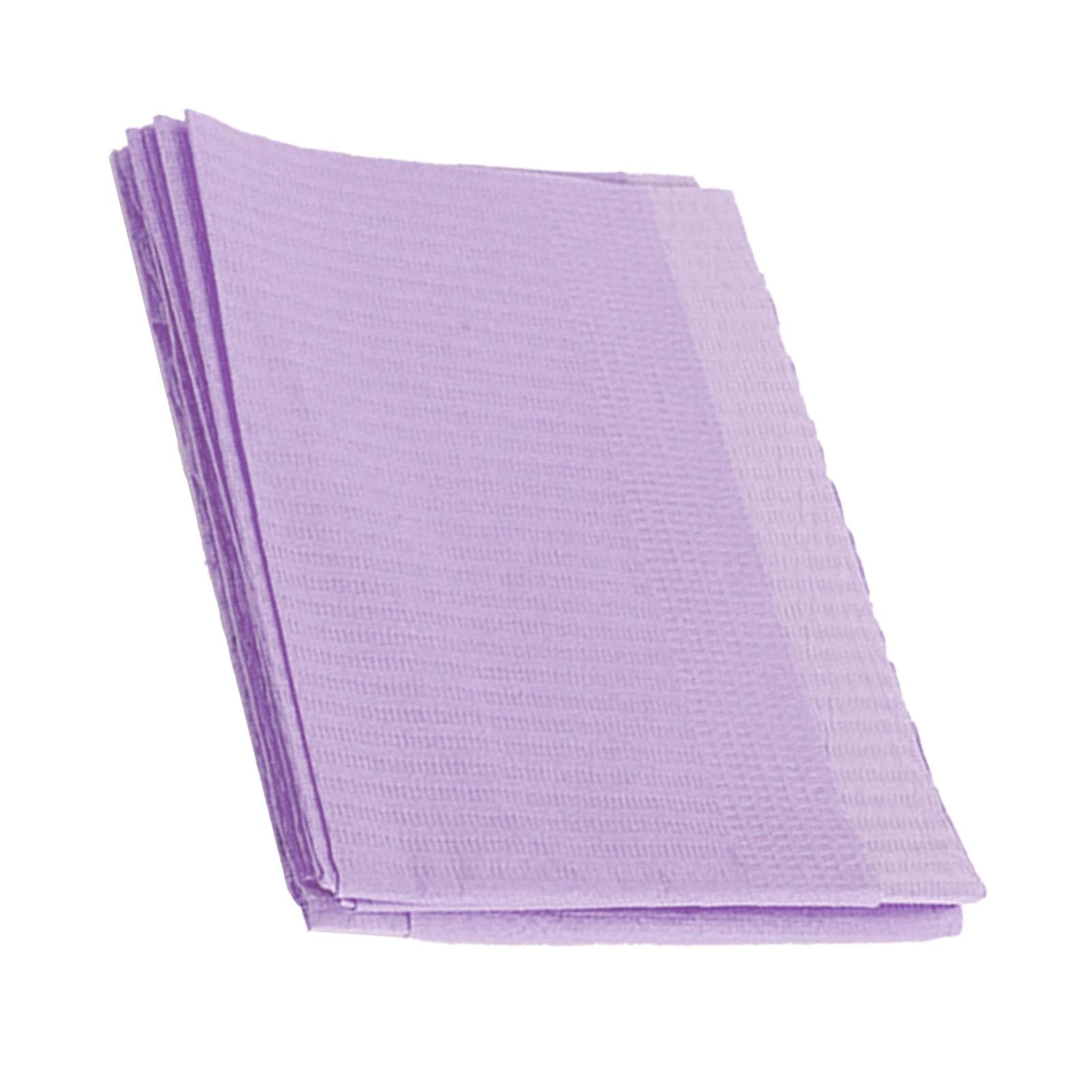 125pcs Disposable Dental Bibs Leakproof Nail Beauty Disposable Dental Supply Sheets Purple purple