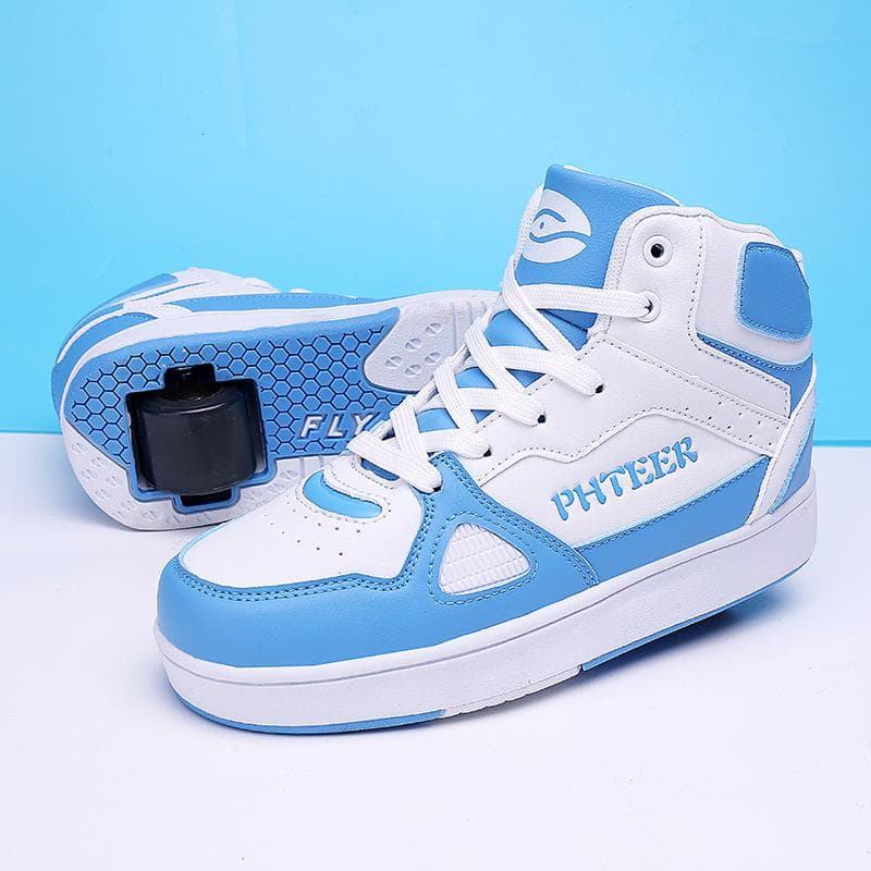 Children's Roller Shoes for Beginners, Boys and Girls, Spring and Summer Breathable and Lightweight Walking Roller Shoes 39