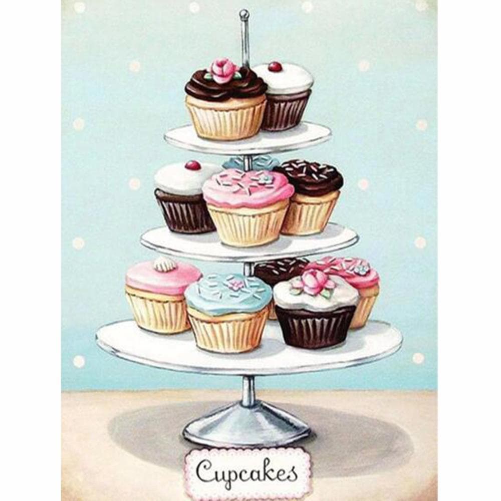 5D Diy Diamond Painting Pastry dessert cake Wall Sticker Mosaic Cross Stitch Home Decor 20X30CM