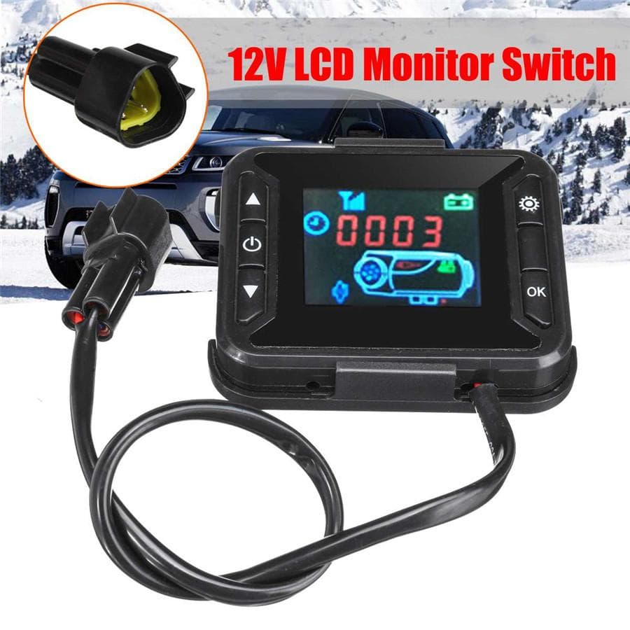 12V Universal Car Trailer Truck Air Diesel Heater Controller LCD Monitor Switch