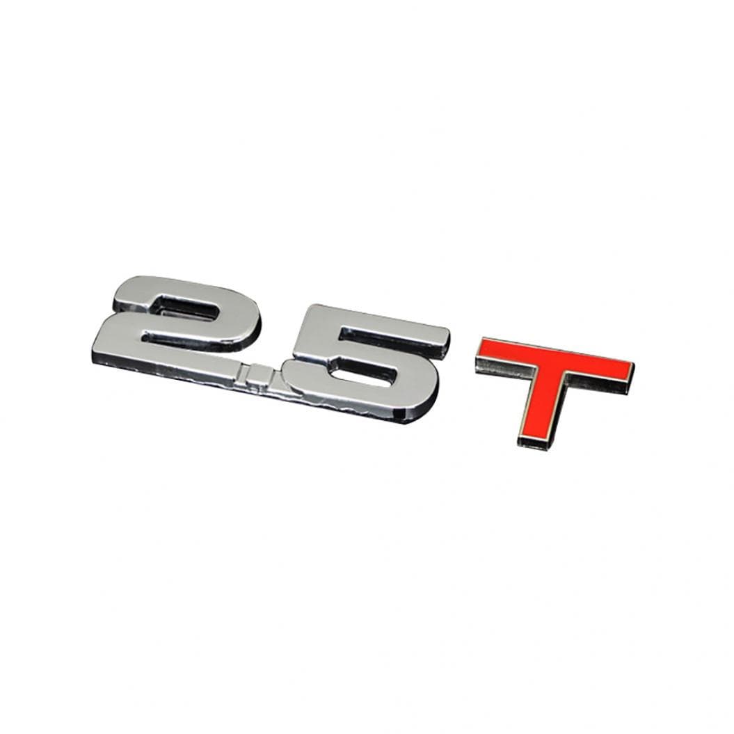 3D Metal 1.6 1.8 2.0 3.0 T Logo Emblem Badge Car Styling Stickers Decals Decor