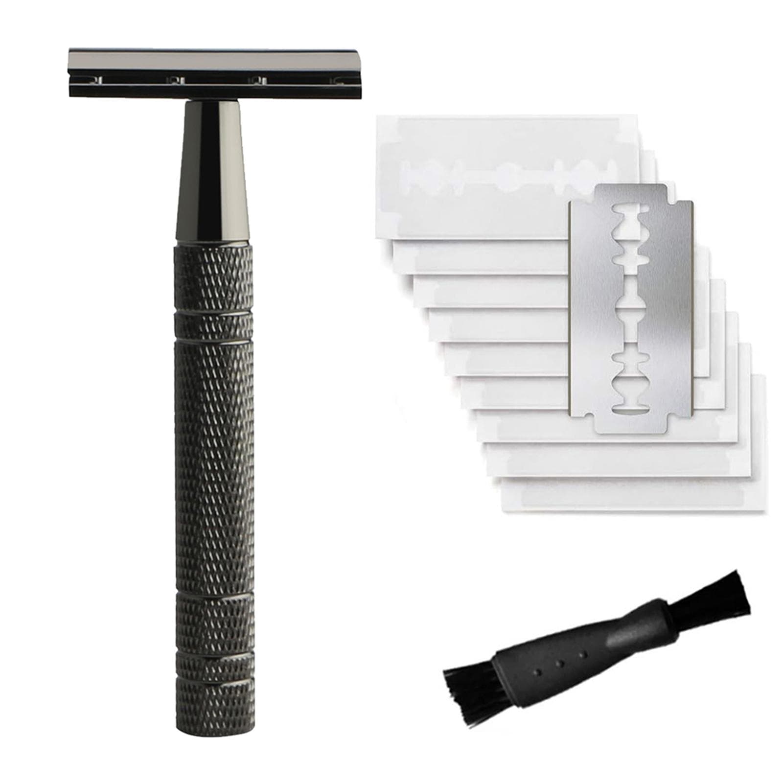 Safety Razor Manual Shaving Razor Long Handle Traditional Razor black