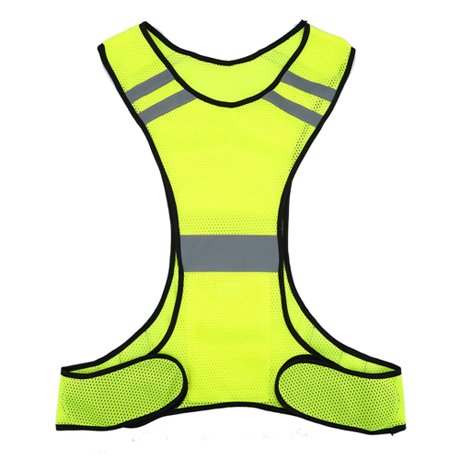 High Visibility Reflective Safety Vest Night Running Security Clothing Adjustable Waist(Lime) white