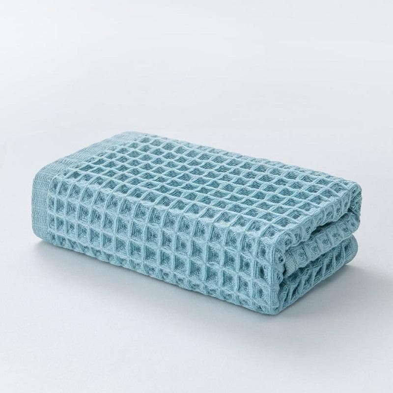 High Quality Cotton Hand Towels Plaid Hand Towel Face Care Magic Bathroom Sport Household Non-disposable Towel 34x34cm blue