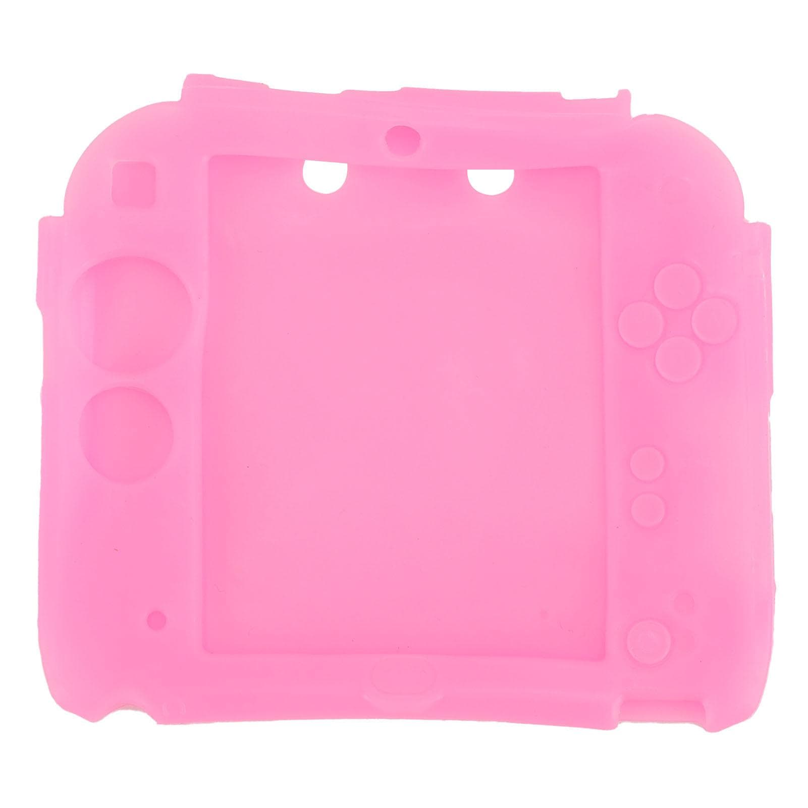 Protective Cover for 2DS Scratch Resistant Soft Silicone Skin Case with Top and Bottom Screen pink