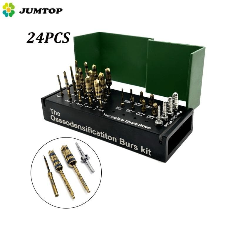 Dental Implant Drills Osseodensification Burs Kit Maxillary Sinus Lift Drills Kit For Surgical Dentistry Tools 24 pcs