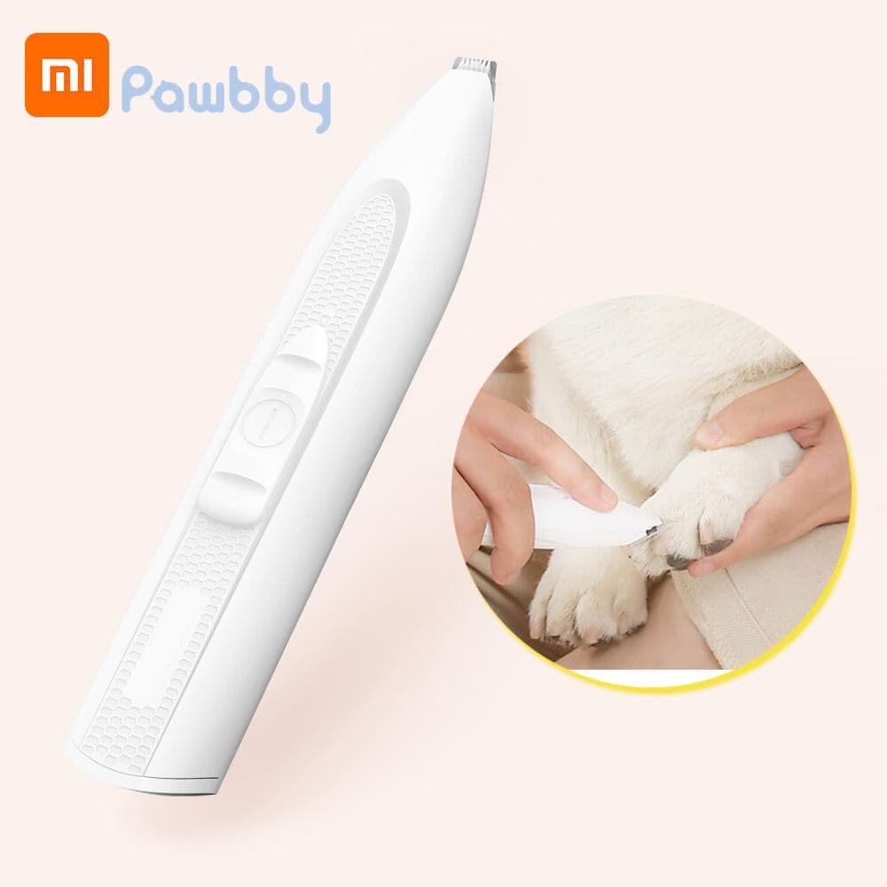 Pawbby Pets Hair Trimmer Dog Cat Shaver Pet Grooming Tool Electrical Shearing Cutter Dog Haircut Paw Shaver Clipper white