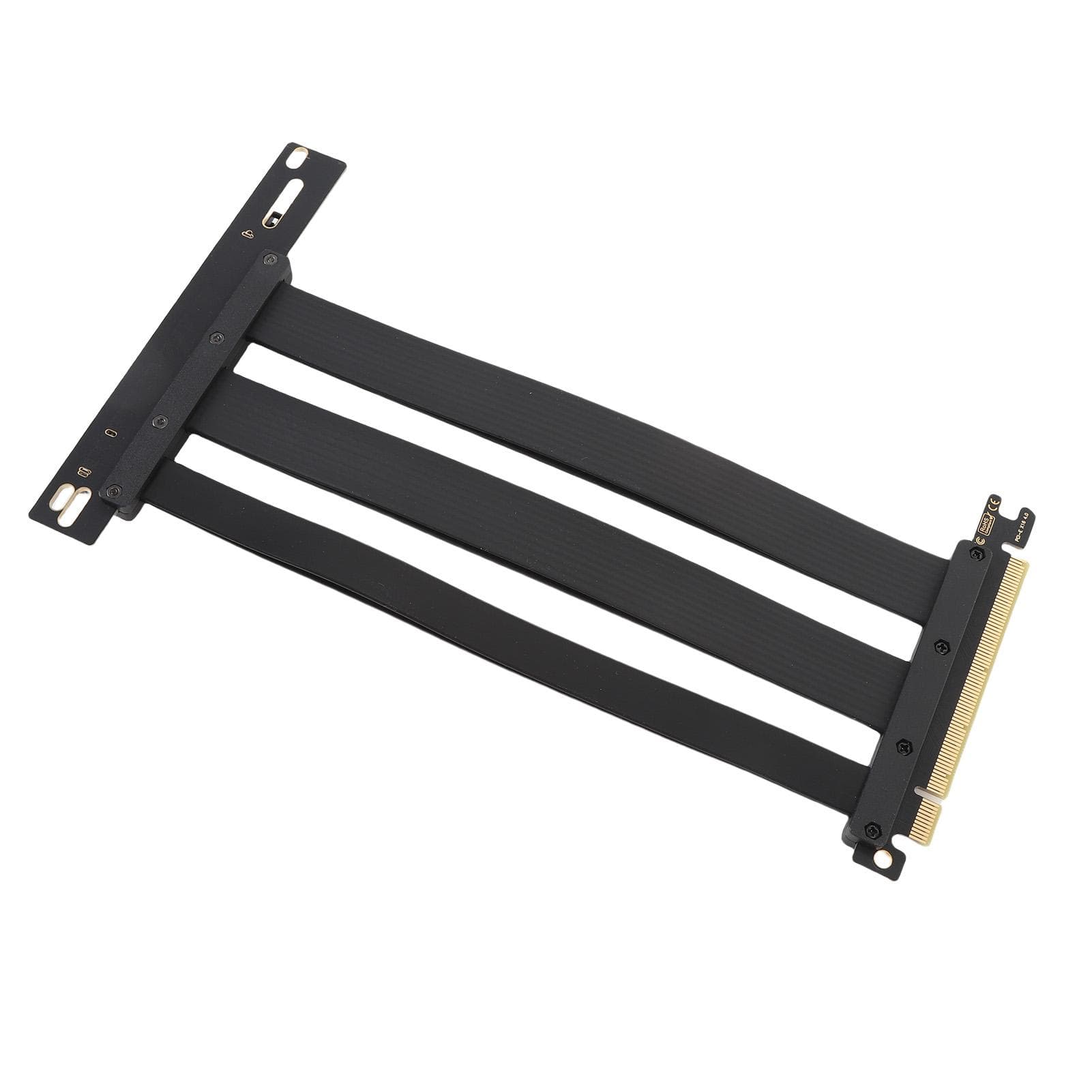 PCI E 4.0 X16 High Speed Extension Card Port GPU Extender Riser Cable 90 Degree Adapter Black 10cm/3.9in