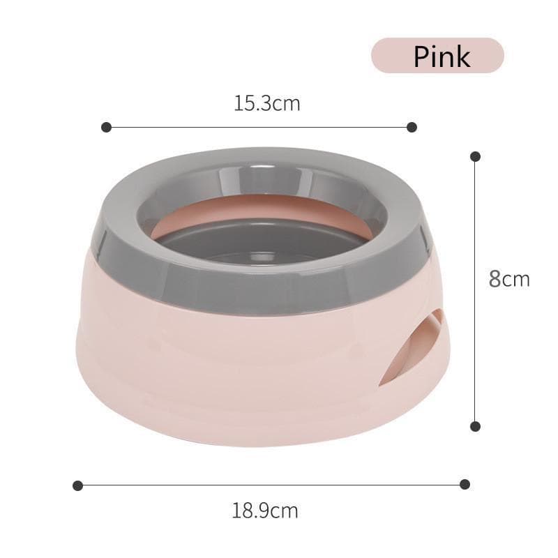 1Pcs Pet Drinking Bowl Travel Car Bowl Splash Proof And Non Wet Mouth Plastic Portable Dog Accessories pink