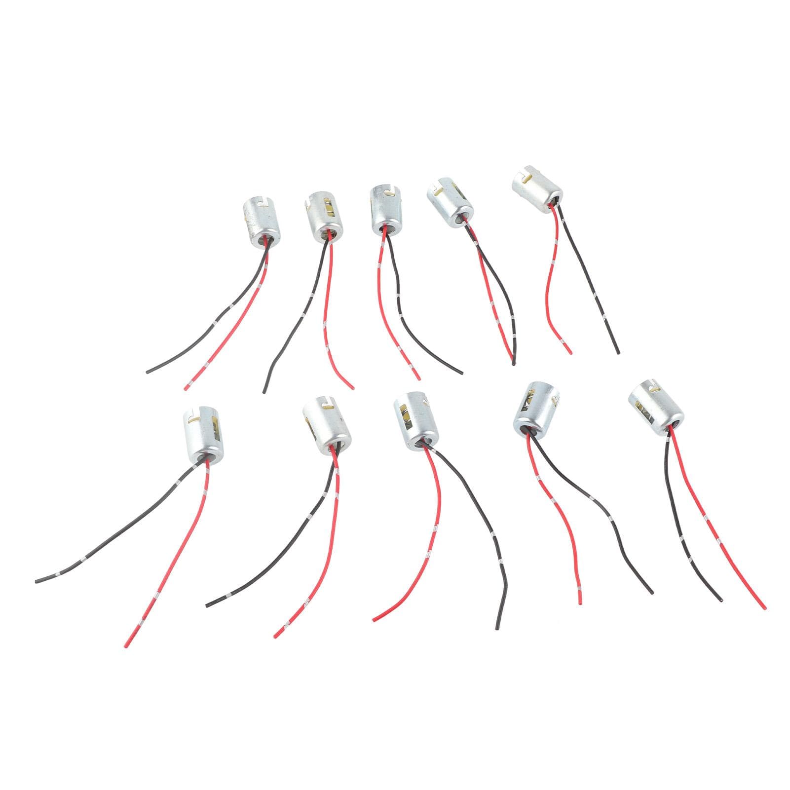 10PCS 1156 Bulb Sockets LED Turn Signal Light Holder with 3.5in Harness DC 12V Flexible