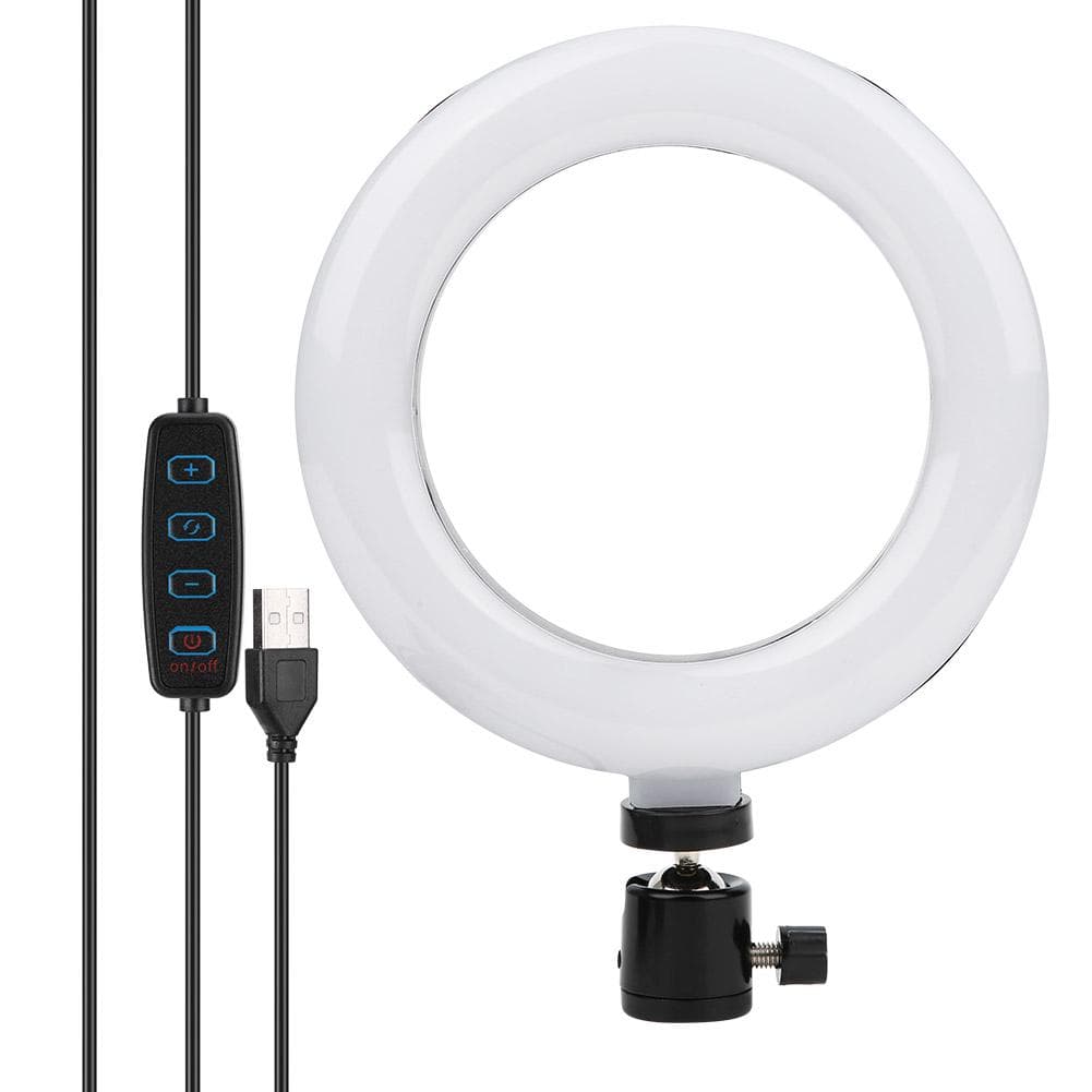 6 Inch Live Broadcast Fill Light Plastic Mobile Phone Video Ring Light for Selfie Makeup