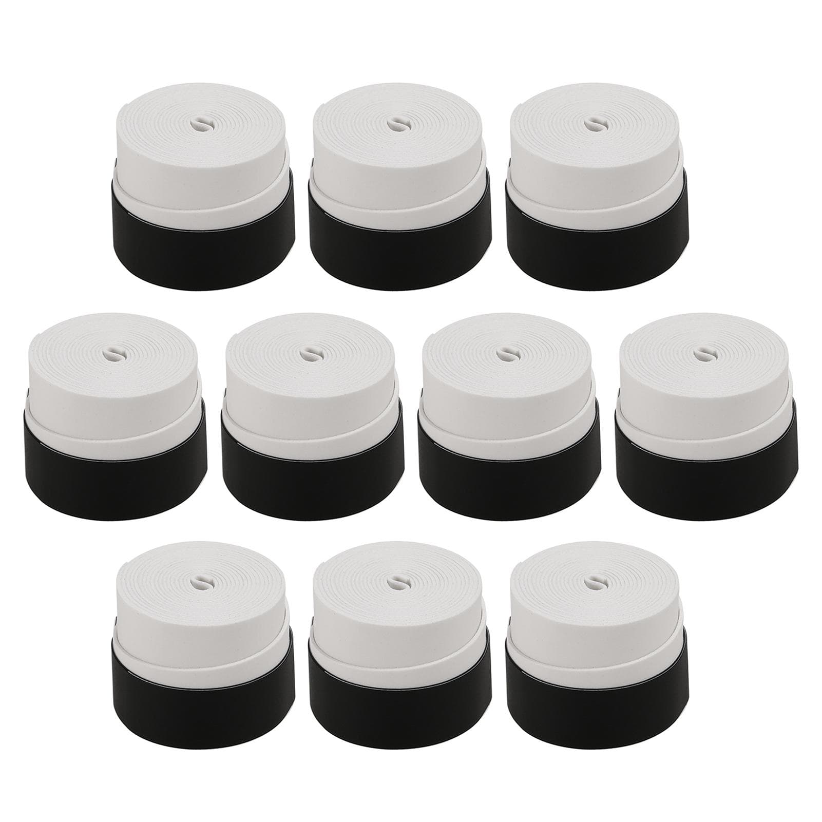 Tennis Racket Grips Anti-skid Badminton Racquet Grips Vibration Overgrip Sweatband 10pcs white