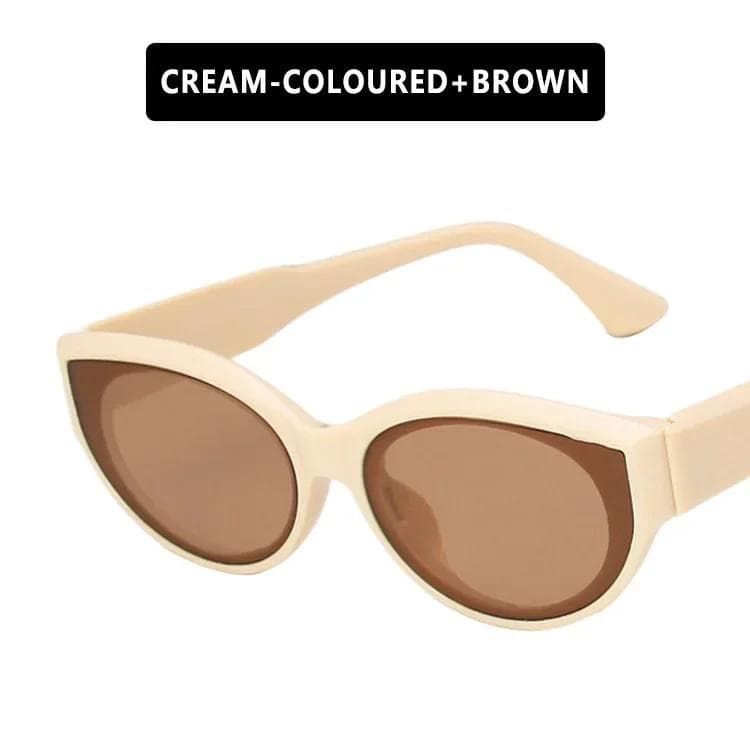 Retro Cat Eye Sunglasses Vintage UV400 Protection Unisex Fashion Outdoor Sun Glasses Eyewear Goggle Shades Eyeglasses AS SHOWN