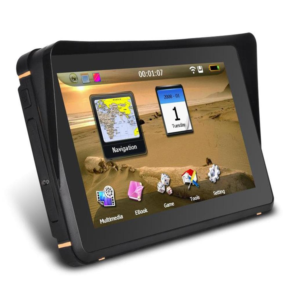 2-in-1 Motorcycle/Car Navigation Waterproof GPS Navigation for Car, Vehicle GPS, Motorcycle Southeast Asia Map black