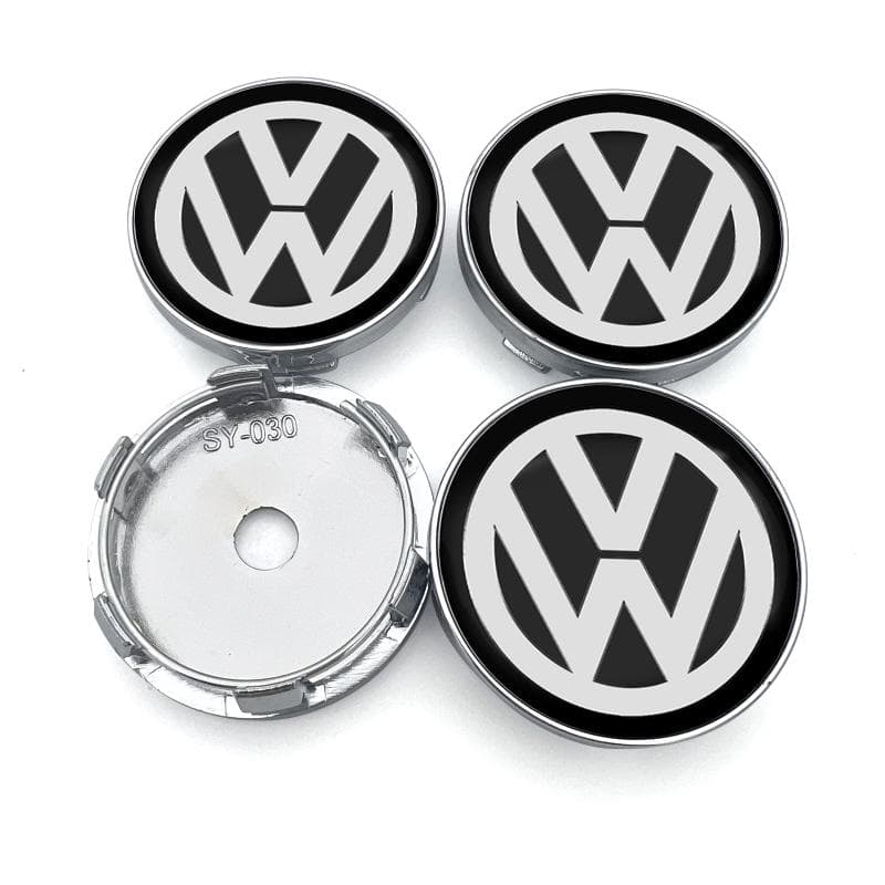 2026 Hot For Volkswagen VW 4pc 60mm Car Wheel Center Hub Center Cap Rim Hub Dustproof Cover Emblemem For Volkswagen Sagitar Lama black