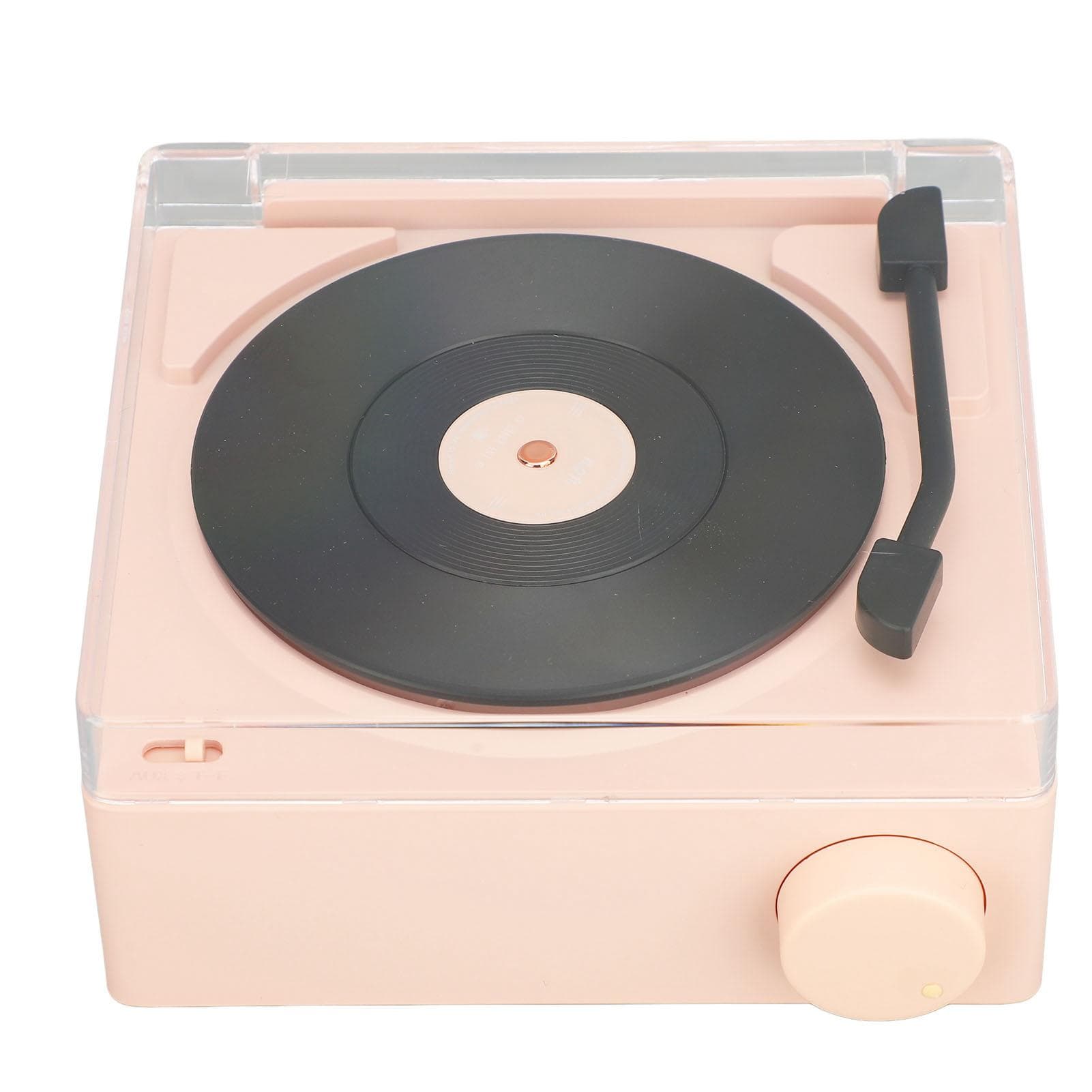 Record Player Professional Classic Vintage 3 Playback Modes Bluetooth 5.3 Turntable with Alarm pink