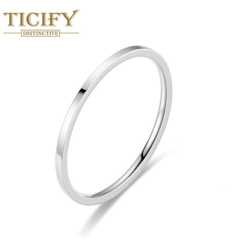 Light Luxury Design Sensor Titanium Steel Fine Ring Women's Temperament Niche Niche Circle Couple Ring 11 silver