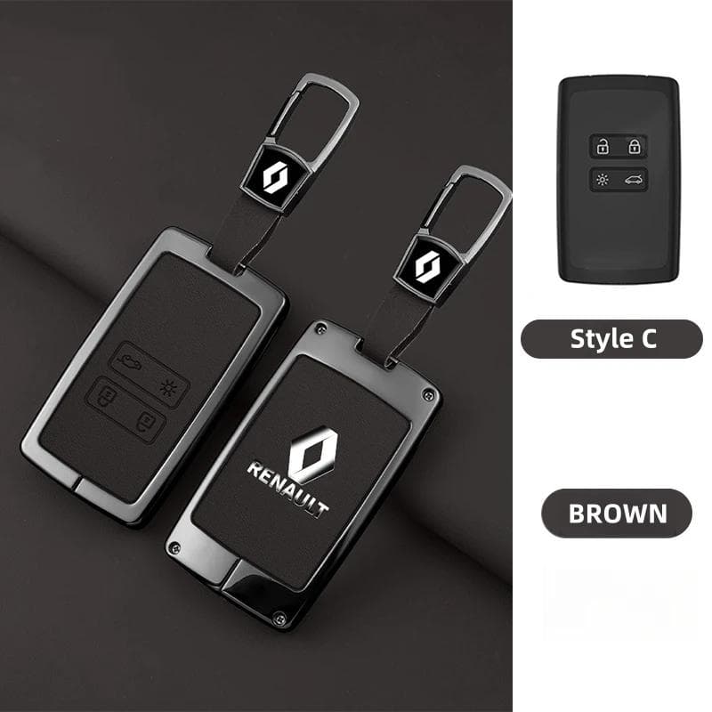 Hub Caps Zinc Alloy Car Key Case Cover Shell Keychain For Renault Koleos Captur Kadjar Megane Clio 5 Talisman Arkana Zoe Scenic