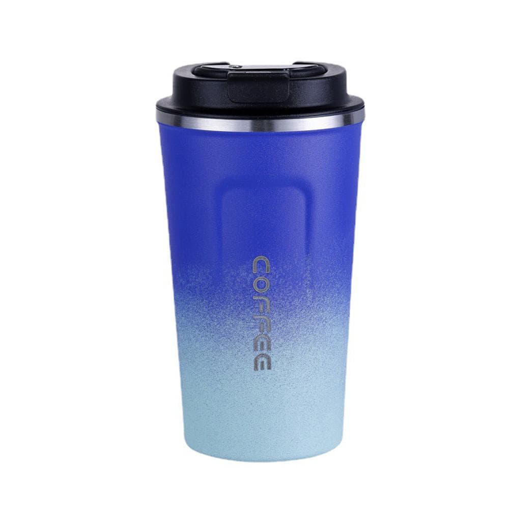 Smart Double Wall Coffee Mugs Stainless Steel Insulated Cup with Lid, Temperature Display for blue