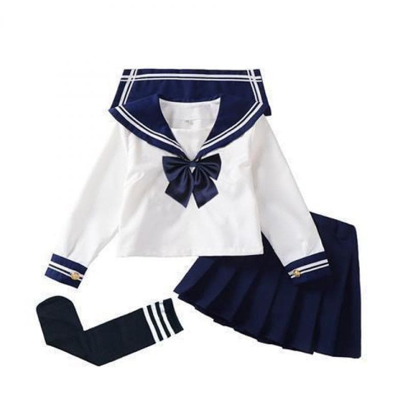 Charming Cotton Blend Sailor Outfit For Kids With Bow Detail And Classy Design StyleA,150cm