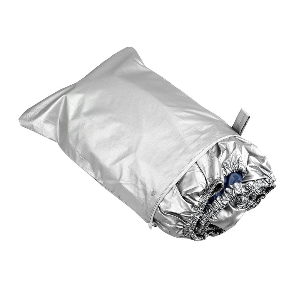 Boat Cover Yacht Outdoor Protection Waterproof Heavy Duty Silver Reflective 300D Oxford Fabric 11-13FT silver