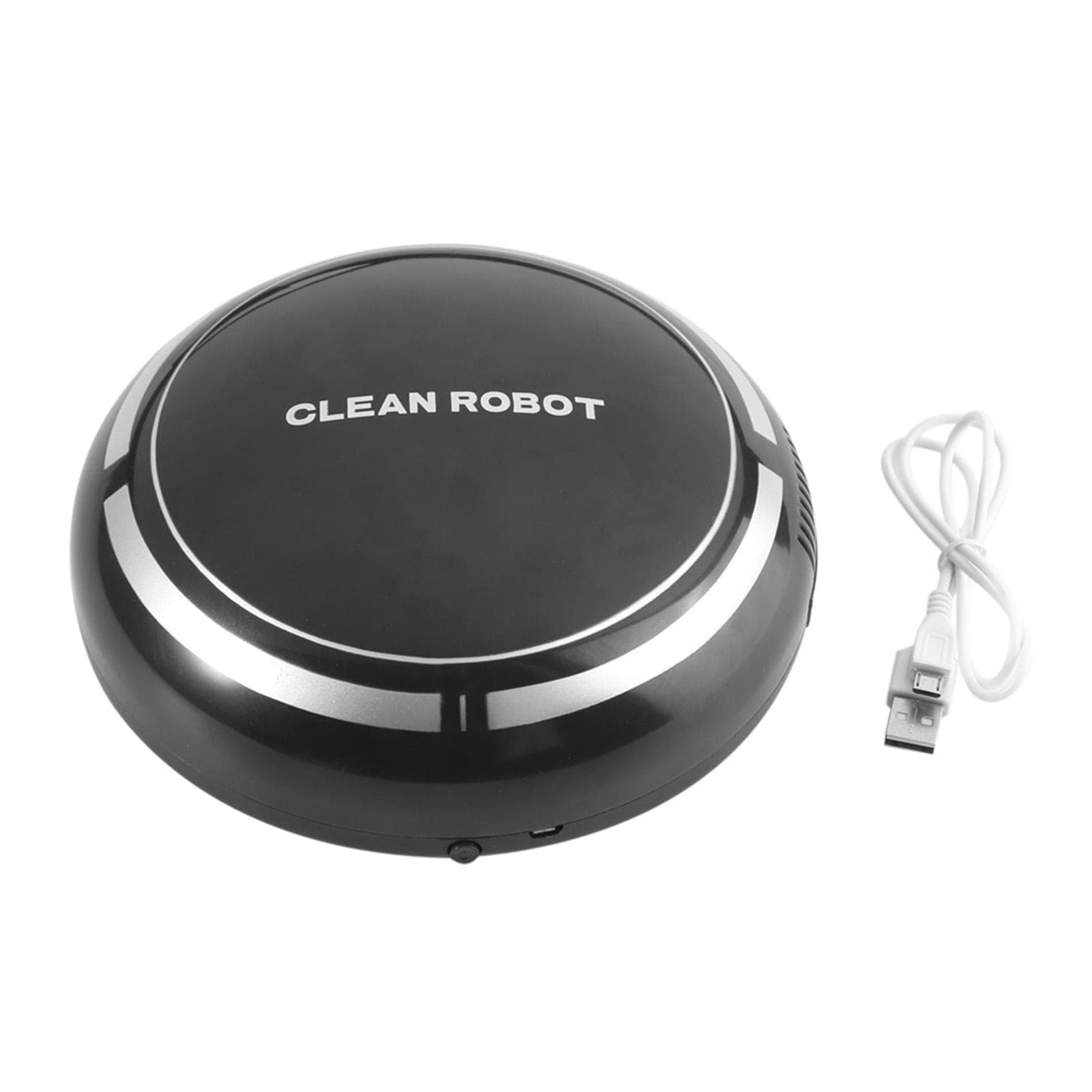 USB Rechargeable Smart Automatic Robotic Household Floor Cleaner Dust Sweeping Machine Black Black