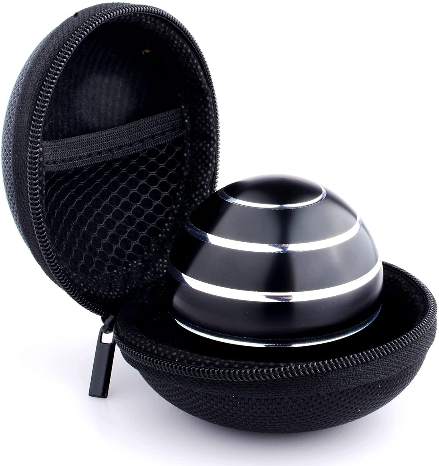 Kinetic Desk Toys, Full Body Optical Illusion Spinner Ball, Large Longer Time Spinning Top, Ideal for Parties Holidays Classrooms Office Toys 40mm black